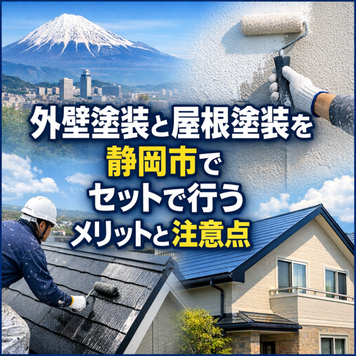 外壁塗装と屋根塗装を静岡市でセットで行うメリットと注意点