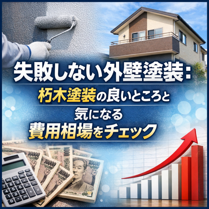 失敗しない外壁塗装：朽木塗装の良いところと気になる費用相場をチェック