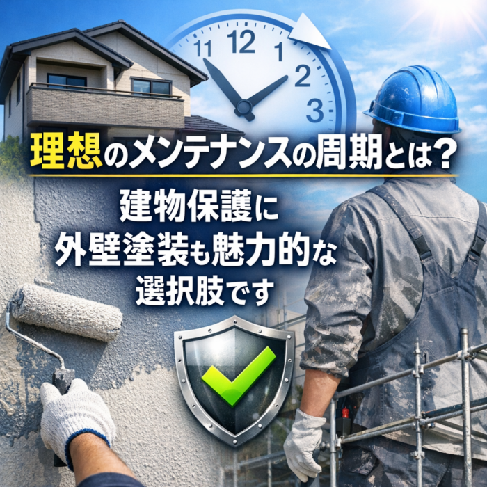 理想のメンテナンスの周期とは？建物保護に外壁塗装も魅力的な選択肢です