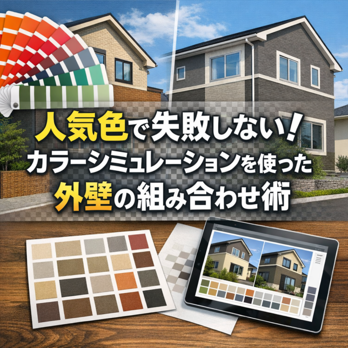 人気色で失敗しない！カラーシミュレーションを使った外壁の組み合わせ術