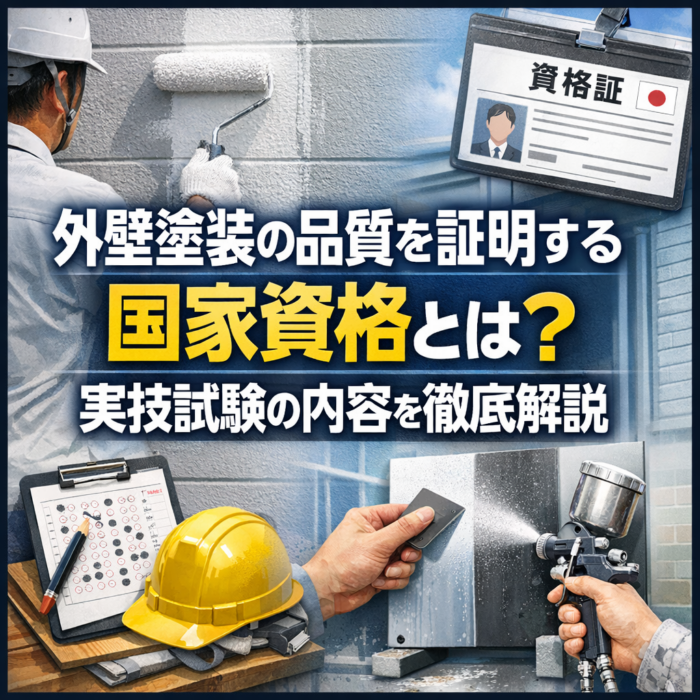 外壁塗装の品質を証明する国家資格とは？実技試験の内容を徹底解説