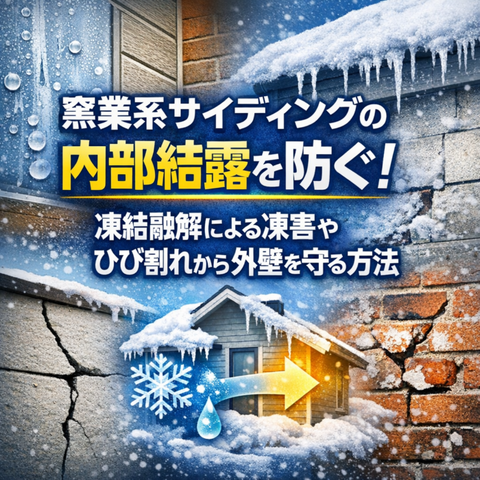 窯業系サイディングの内部結露を防ぐ！凍結融解による凍害やひび割れから外壁を守る方法