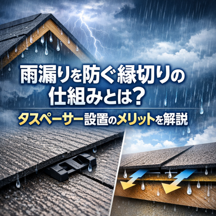 雨漏りを防ぐ縁切りの仕組みとは？タスペーサー設置のメリットを解説