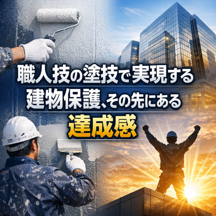 職人技の塗技で実現する建物保護、その先にある達成感