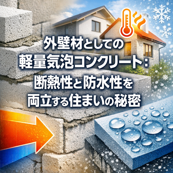 外壁材としての軽量気泡コンクリート：断熱性と防水性を両立する住まいの秘密